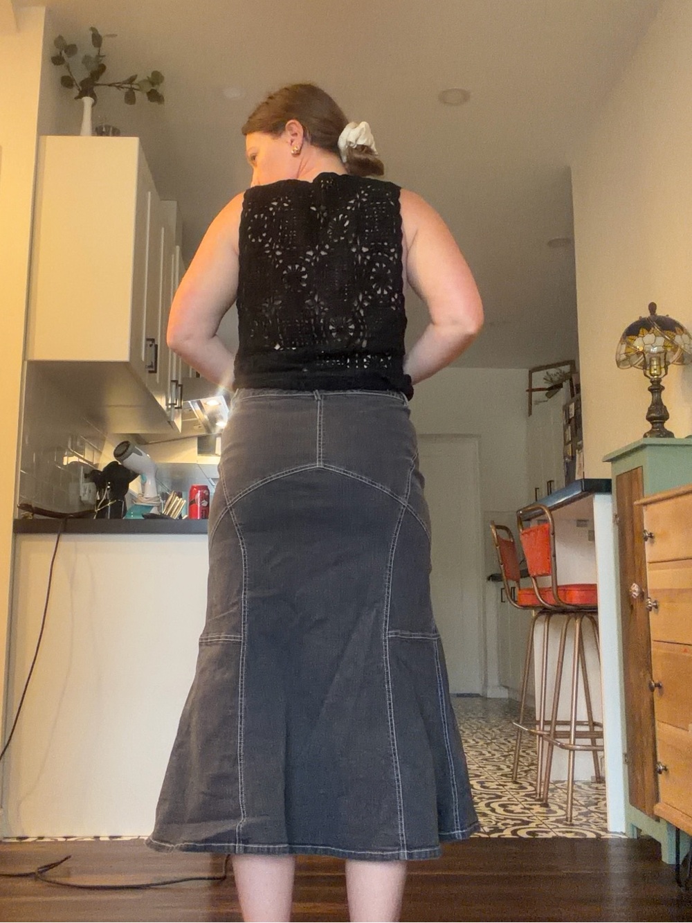 Y2K funky Black Denim Skirt - Picture 6 of 14